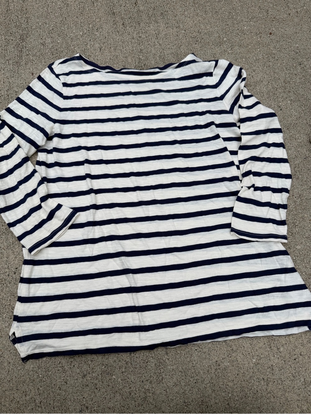 Old Navy Women's Blue & White Striped Long Sleeve Pullover Top Size L Regular